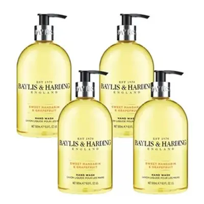 Pack of Four Baylis & Harding Sweet Mandarin & Grapefruit Handwash 500ml