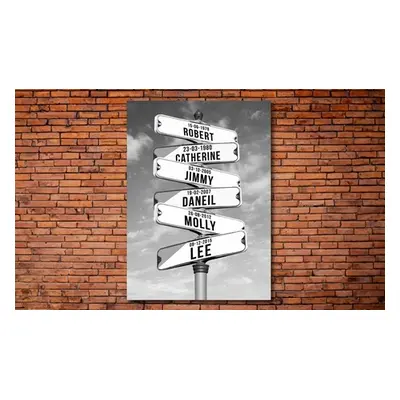 Street Sign Canvas - A1