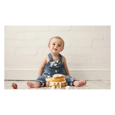 Cake smash baby photoshoot with prints