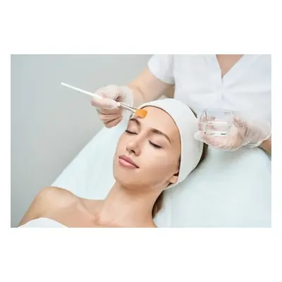 Chemical facial peel and dermaplane