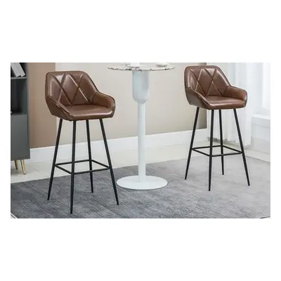 Set of Two Bar Stools with Anti-Slip Foot Pads, 835-152V71BN