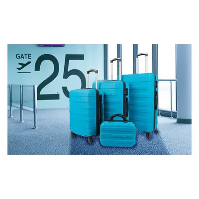 Four-Piece Hard Shell Luggage Set - Travel with Security, Teal