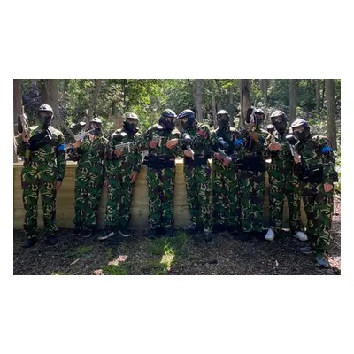 For ten players, paintballing with 100 paintballs each; must be 7 or older