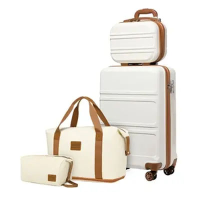 Strong and Durable ABS Suitcase Set with Travel Bag and Vanity Case