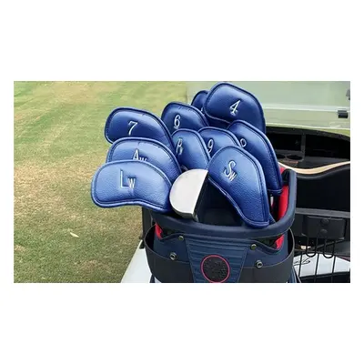 12-Piece Golf Club Head Covers,Black,One Set