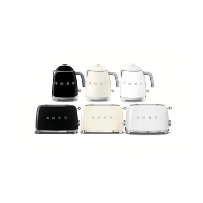 Smeg Mini Kettle and Two-Slice Toaster Bundle, Cream