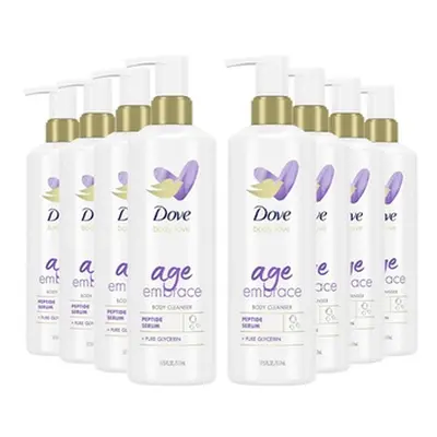 Four or Eight Pack Dove Body Love Body Cleanser with Hyaluronic Acid, With Hyaluronic Acid 517ml