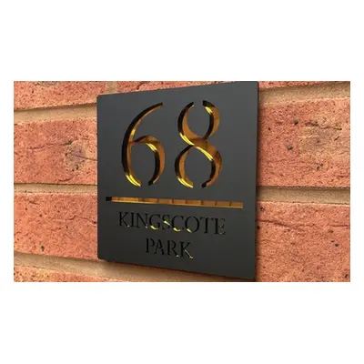 Square Laser Cut House Number Plaques; Shipping Not Included