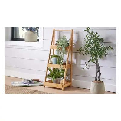 Bamboo Three Tier Ladder Plant Stand