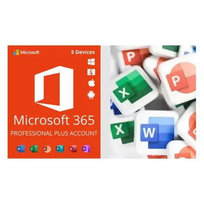 Microsoft Office 365 Professional Plus For 5 Devices Lifetime ACTIVATION PCs,MAC