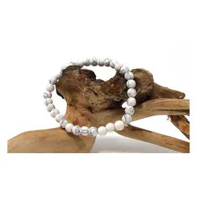 White Howlite Bracelets,Two