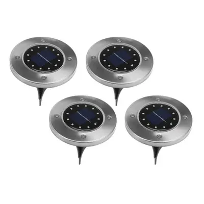 One Four or Eight Solar Ground Lights with 12 LEDs,Warm White,Four