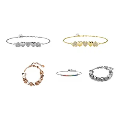 Eira Wen Bead Charm Bracelet Collection Made with Swarovski® Crystals, Crystal Encrusted Charm B