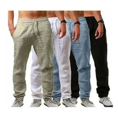 Men'sSummer Trousers, White,Size S