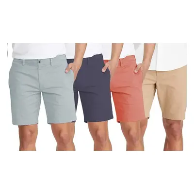 Blu Apparel Men'sCotton Stretch Chino Shorts, Terracotta ,Waist 38