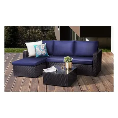 3 Piece Patio Sectional Sofa Set