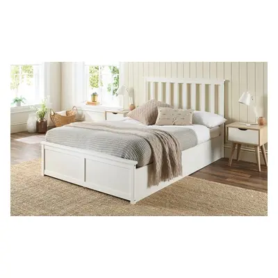 White Wood Ottoman , 4ft ,with Bonnell Mattress