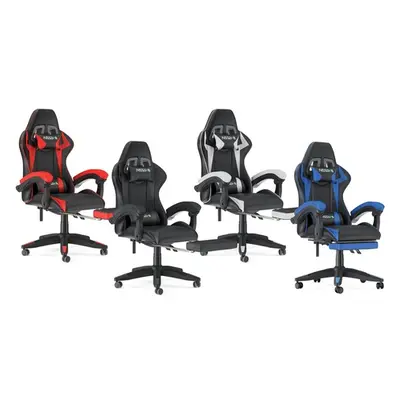 Adjustable Gaming Chair with a Footrest, Black