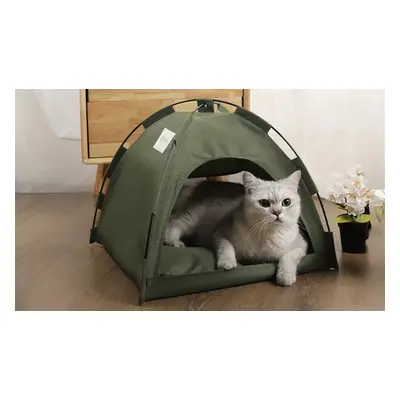 Foldable Portable Summer Cooling Solid Colour Pet Tent, Grey,S