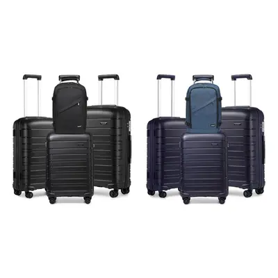 One or Three Suitcase Set and Travel Backpack, K2091L 28 inch suitcase+EM2231 backpack,Navy,One