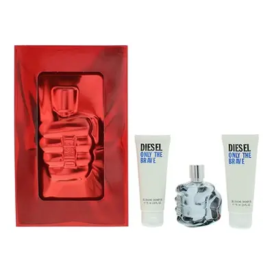 Diesel Only The Brave Eau De Toilette Gift Set 75ml, Two