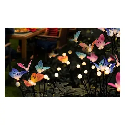 Solar Butterfly Firefly Lights, Four-Pack