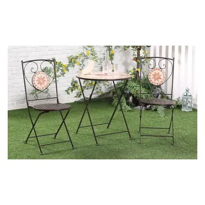 Outsunny Three Piece Mosaic Bistro Set