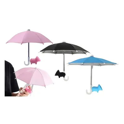 Two-Piece Anti-Glare Sun Shade Phone Umbrella with Suction Cup Stand, Black