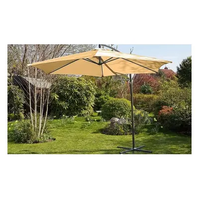 Furniture Dealz Overhanging Cantilever Crank Parasol 3m, Black