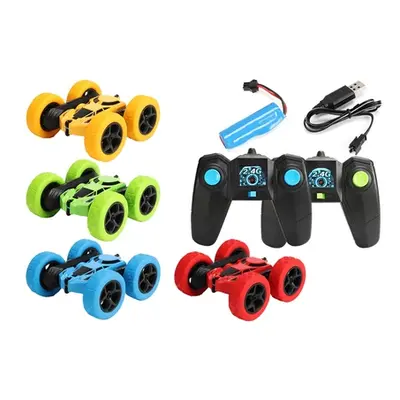 Double-Sided RC Car 2.4GHz 360-Degree Rotating Kids Toy Truck, Red