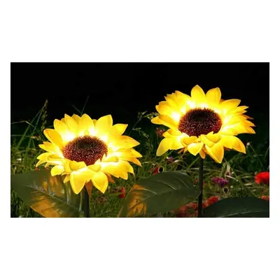 Solar Powered Garden Decorations Sunflower Lights,Four-Pack