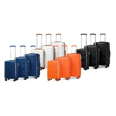 Hard Shell Suitcase Set, One of Each Size,Navy,Three