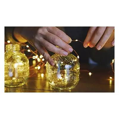 LED Button String Lights, 5m of 50 LED Button String Lights,Warm White