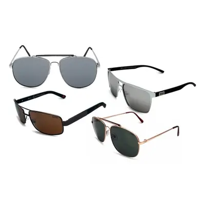 Storm Designer Men'sFashion Sunglass, Silver Metal Aviator Style