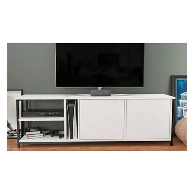 Primrose TV Stand, White and Anthracite