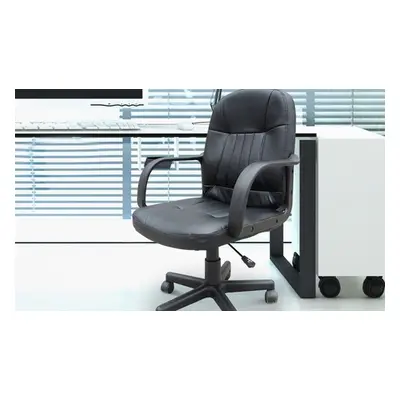 Homcom 360° Swivel Home Office Chair with Armrests, Black