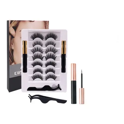 Seven Pairs of Magnetic Eyelashes with Eyeliner Kit