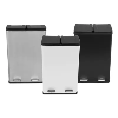 Dual Pedal Bin 60L, White