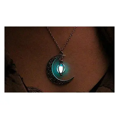 Moon Luminous Necklace, Sky Blue