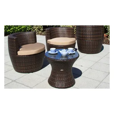 Cozy Bay Furniture Rattan Effect Tea Set for Two