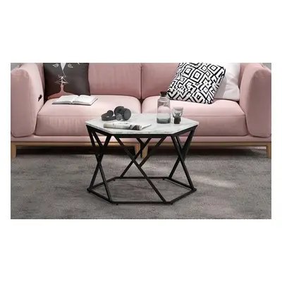 HomCom Marble Textured Coffee Table