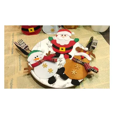 Three-Pack Christmas-Themed Cutlery Holders,Three