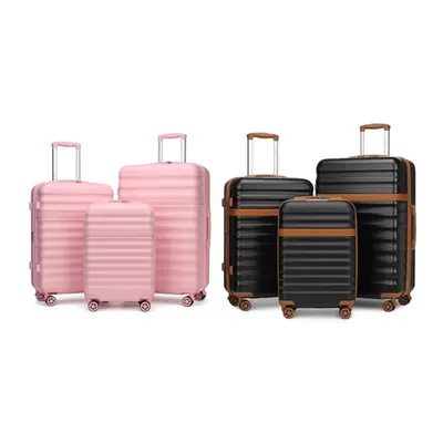 Lightweight Hard Shell ABS+PC Suitcase , 24 inch ,Pink