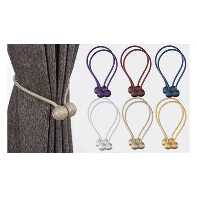 Magnetic Curtain Tieback Set, Beige,Four-Piece Set