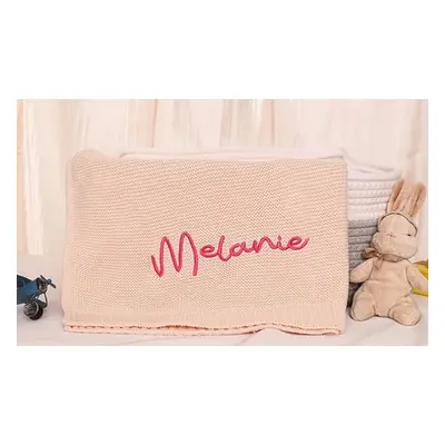 Two Personalized Embroidery Nap Blankets; Shipping not Included