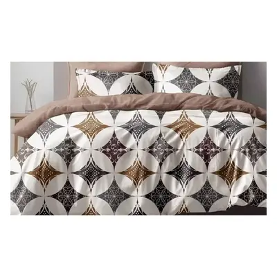 Soft and Cosy Easy Care Duvet Set,Geometric Circle ,King