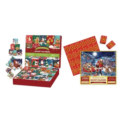 24-Pocket Christmas Puzzle Advent Calendar Box, Pattern 7