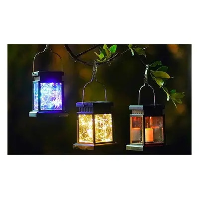 Pack of Two Solar Hanging Lantern Lights, Style 3