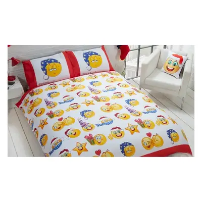 Christmas-Themed Icons Printed Reversible Duvet Set,Double