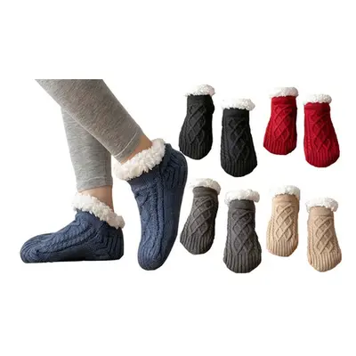 Thick Warm Slipper Socks, Women s,Blue